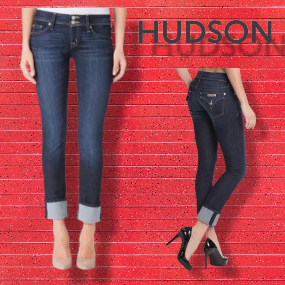 HUDSON JEANS Ginny Straight w/ Cuff Point Break Color Size 28/ US 6